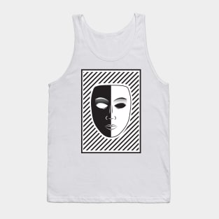 Black and White Mask Tank Top